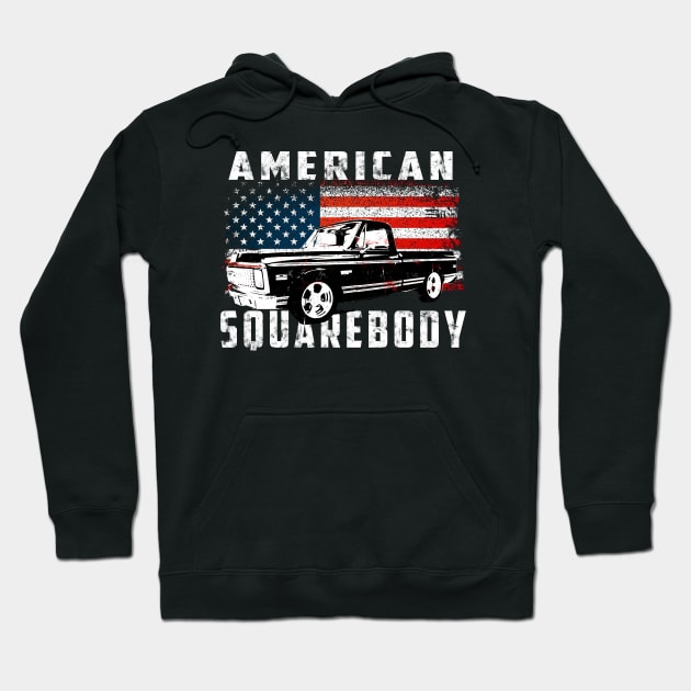 Chevrolet C10 K5 SquareBody 73-87 Chevy Truck Classic American C-10 Square Body Pickup Truck Hoodie by JayD World